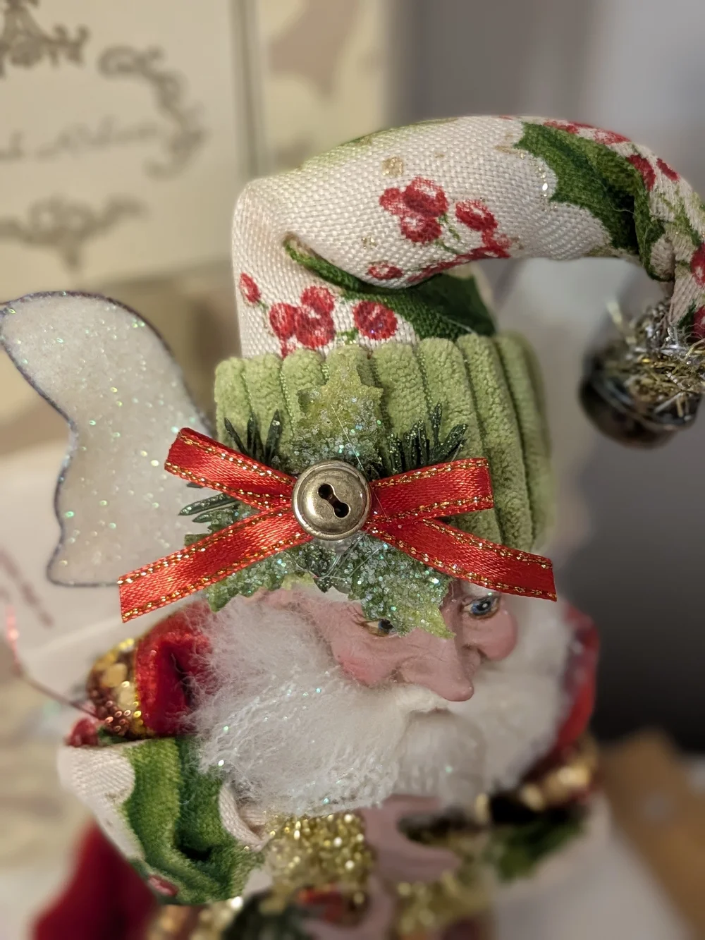 Mark Roberts Red & Green Holiday Elf Figurine - Decorative Home Holiday Accent